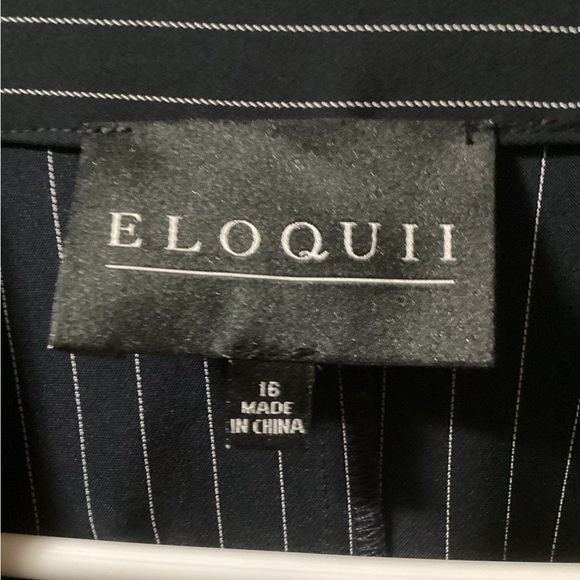 ELOQUII SUIT 2 pieces Navy/White Pinstripe - Picture 9 of 16